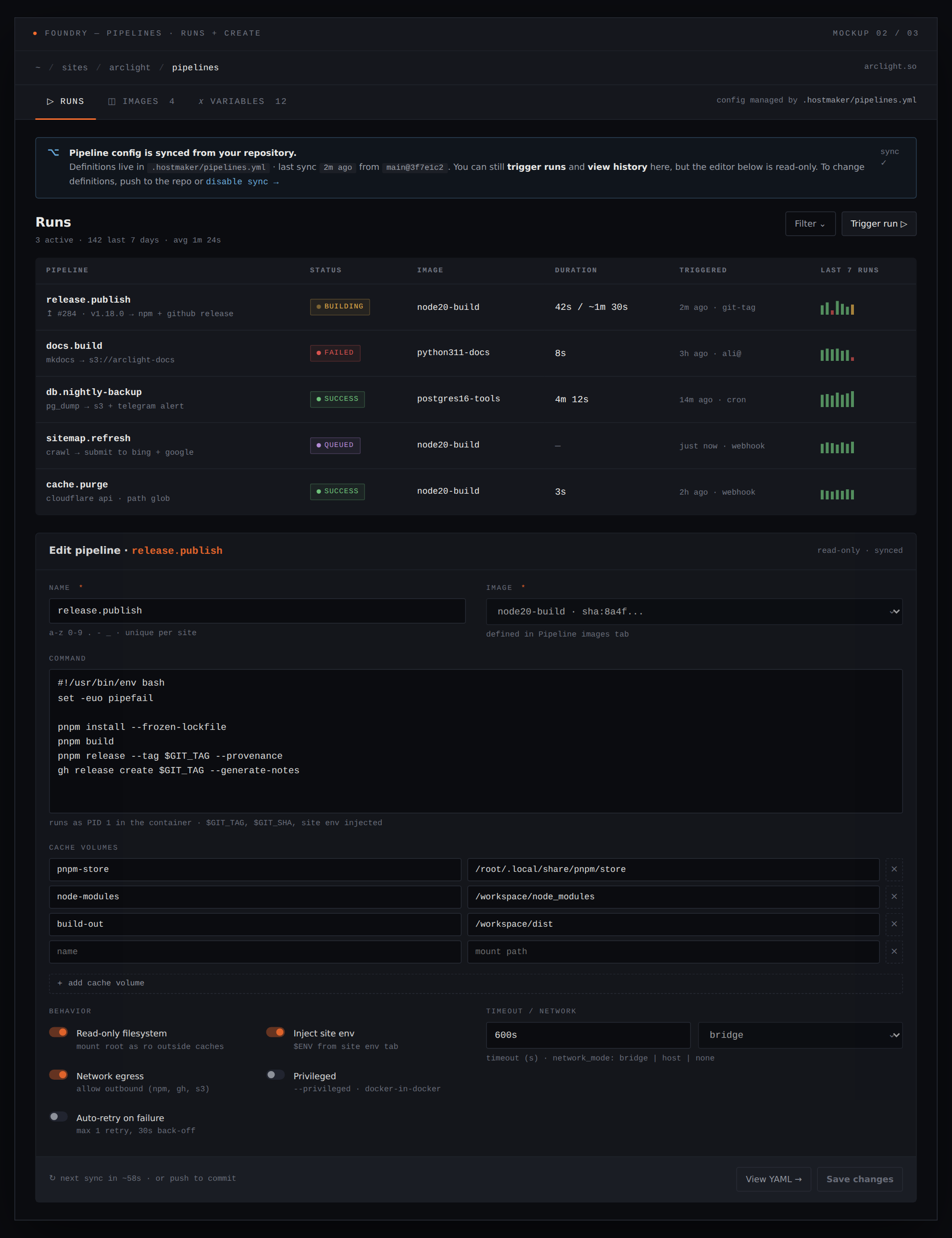 podmakerctl — the CLI — panel view